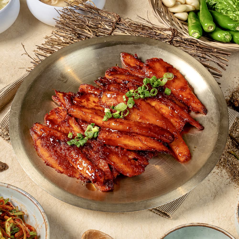 산 더덕구이 Grilled Deodeok (Mountain Root) — 산솔 신논현점 곁들임류 · Sansol Sinnonhyeon Korean BBQ menu (신논현 맛집 · 烤肉)